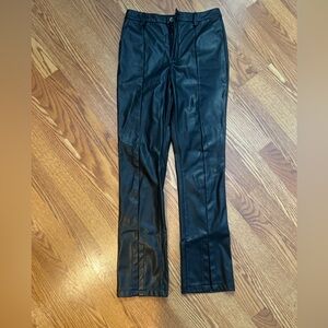 Alya Men's Sleek Black Leather Pants